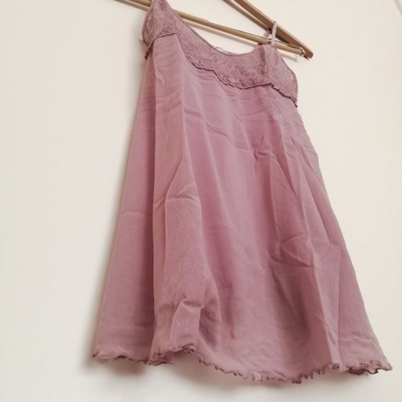 Victoria's Secret Lace Purple Flowy Lingerie Slip ￼ - Picture 8 of 12